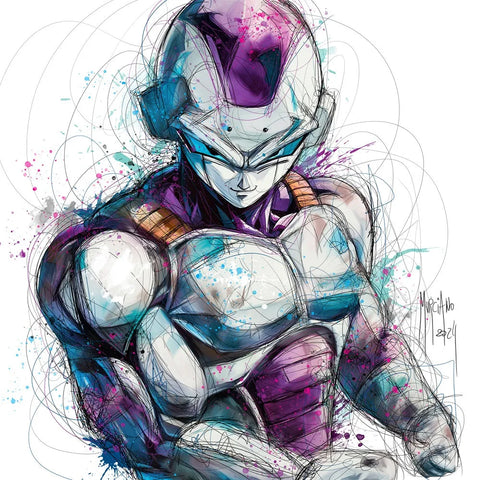 Touteladeco / toile / Tableau / Manga / Anime / Dragon Ball / DBZ / Patrice Murciano / Decoration / Idee Cadeau / Anniversaire / Sangoku / Songoku / Ramen / Decoration Murale / Salon / Chambre / Shenron / Boule de Cristale / Freezer