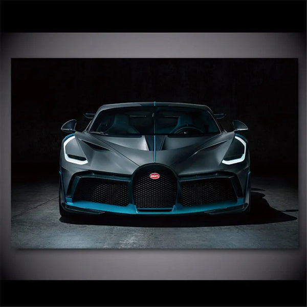 Touteladeco / Tableau Art / Voiture / Bugatti Chiron S / Décoration Murale / Décoration de maison / Moderne