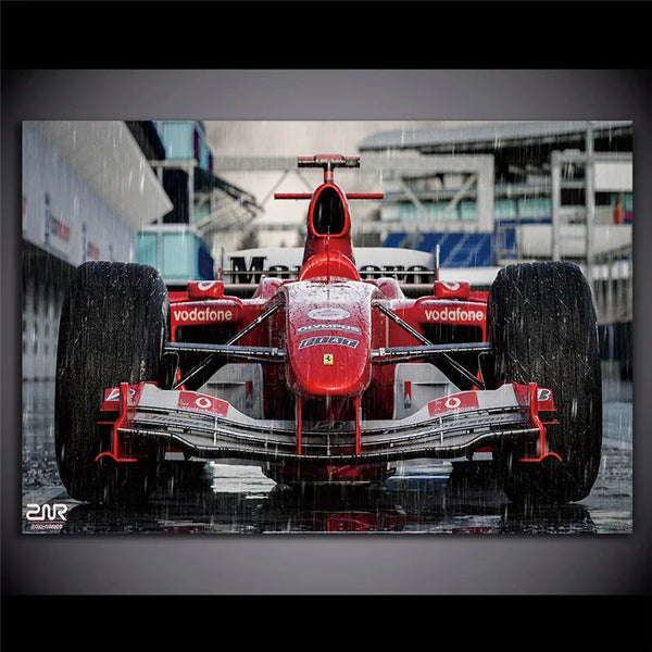 Touteladeco / Tableau Art / Voiture / Ferrari F2004 / F1 / Décoration Murale / Décoration de maison / Moderne