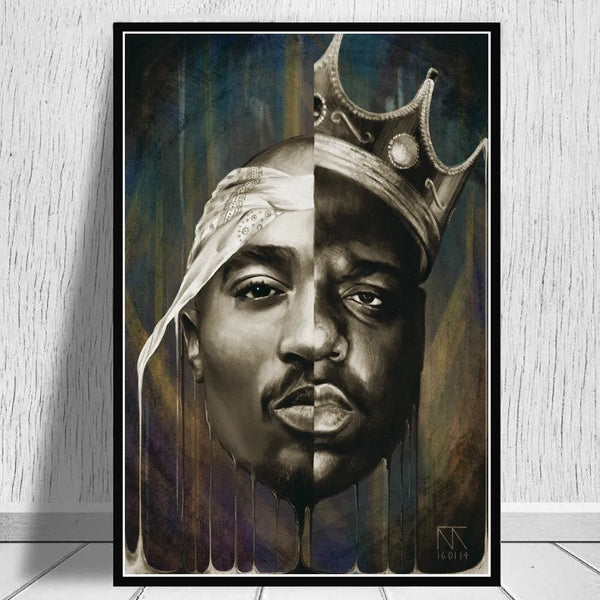 Touteladeco / Tableau Art / Musique / Hip Hop / RAP / Décoration Murale / Décoration de maison / Moderne