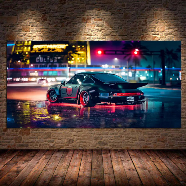 Touteladeco / Tableau Art / Voiture / Porsche / Décoration Murale / Décoration de maison / Moderne