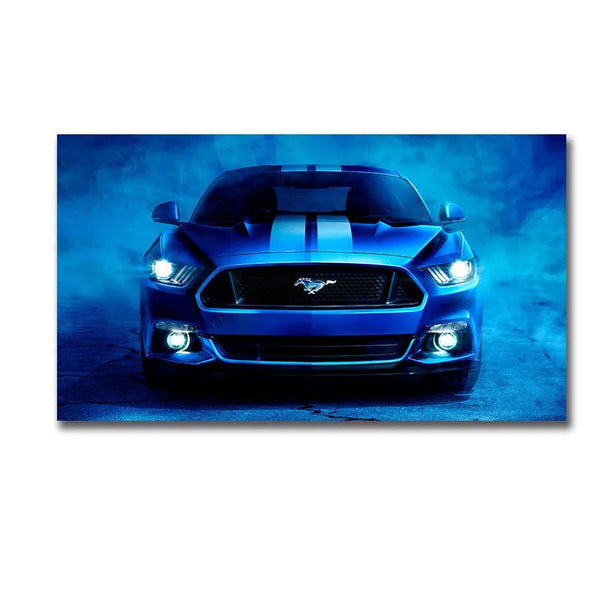 Touteladeco / Tableau Art / Voiture / Ford Mustang Supercar / Décoration Murale / Décoration de maison / Moderne