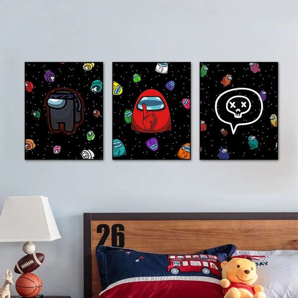 Touteladeco / Tableau Pop Art / Gaming / Geek / Among Us / Décoration Murale / Décoration de maison / Moderne