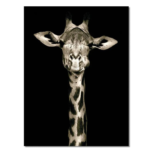 Touteladeco / Tableau Pop Art / Animaux / Girafe / Décoration Murale / Décoration de maison / Moderne