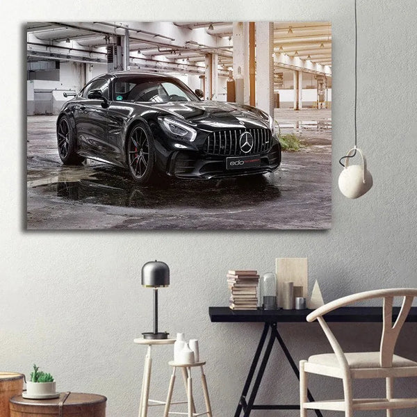 Touteladeco / Tableau Art / Voiture / Mercedes AMG GTR / Décoration Murale / Décoration de maison / Moderne