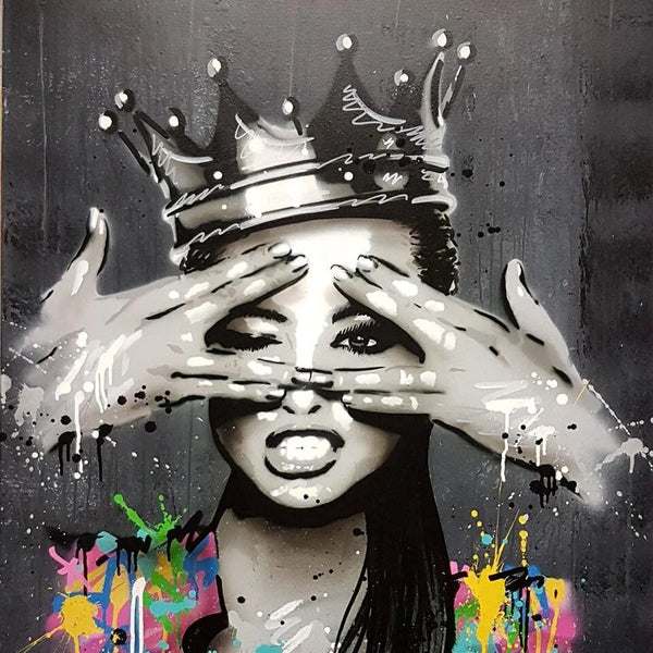 Touteladeco / Tableau Pop Art / Glamour / Femme / Grafiti / Décoration Murale / Décoration de maison / Moderne
