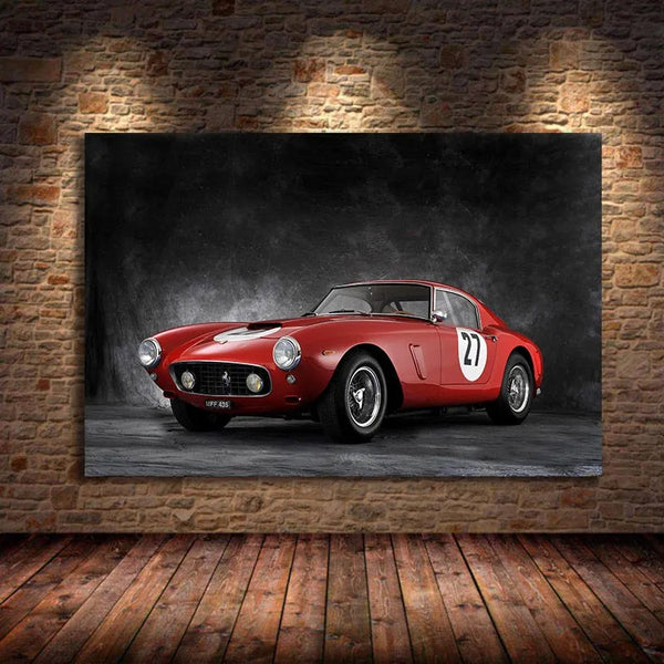 Touteladeco / Tableau Art / Voiture / Ferrari 250 GTO Sport / Décoration Murale / Décoration de maison / Moderne