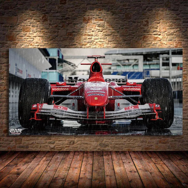 Touteladeco / Tableau Art / Voiture / Ferrari F2004 / F1 / Décoration Murale / Décoration de maison / Moderne