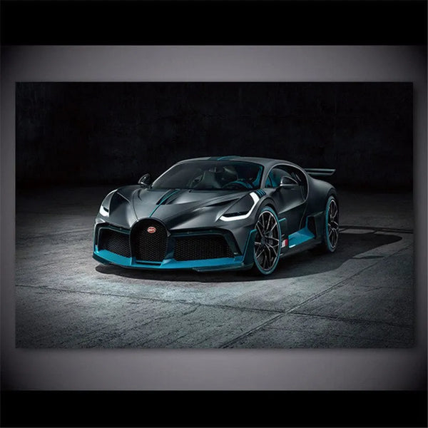 Touteladeco / Tableau Art / Voiture / Bugatti Chiron S / Décoration Murale / Décoration de maison / Moderne