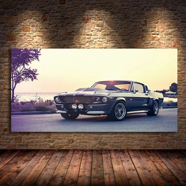 Touteladeco / Tableau Art / Voiture / Ford Vintage / Décoration Murale / Décoration de maison / Moderne