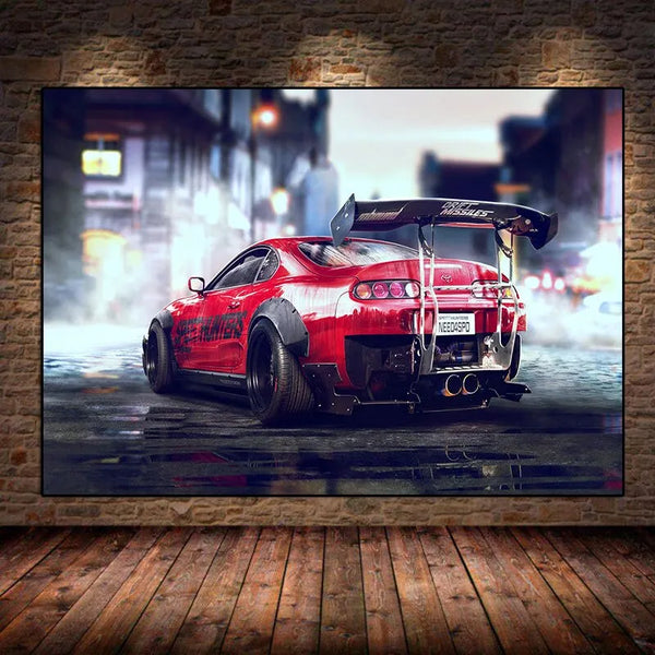 Touteladeco / Tableau Art / Voiture / Mazda Supercar / Décoration Murale / Décoration de maison / Moderne