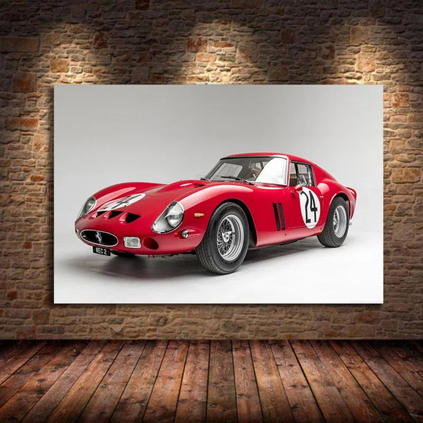Touteladeco / Tableau Art / Voiture / Ferrari 250 GTO Sport / Décoration Murale / Décoration de maison / Moderne