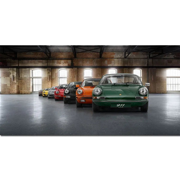 Touteladeco / Tableau Art / Voiture / Porsche 911 Evolution / Décoration Murale / Décoration de maison / Moderne