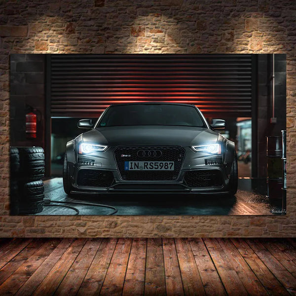 Touteladeco / Tableau Art / Voiture / Audi RS5 / Décoration Murale / Décoration de maison / Moderne