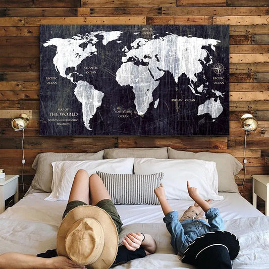 Toile - Monde - Carte du monde