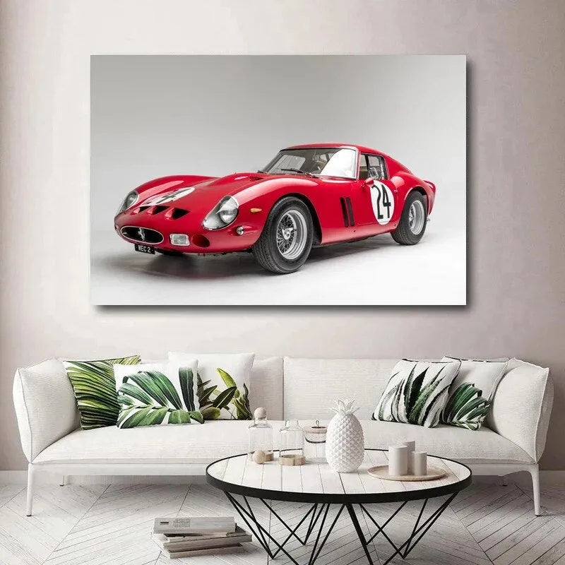 Touteladeco / Tableau Art / Voiture / Ferrari 250 GTO Sport / Décoration Murale / Décoration de maison / Moderne