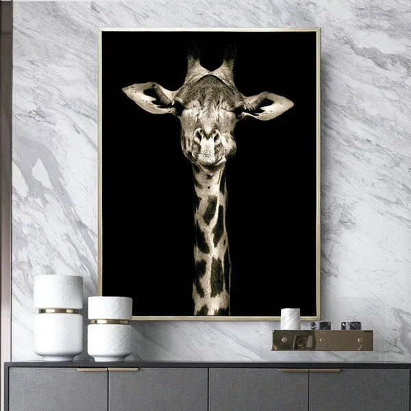 Touteladeco / Tableau Pop Art / Animaux / Girafe / Décoration Murale / Décoration de maison / Moderne