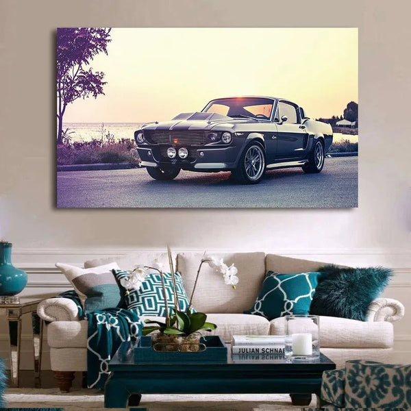 Touteladeco / Tableau Art / Voiture / Ford Vintage / Décoration Murale / Décoration de maison / Moderne