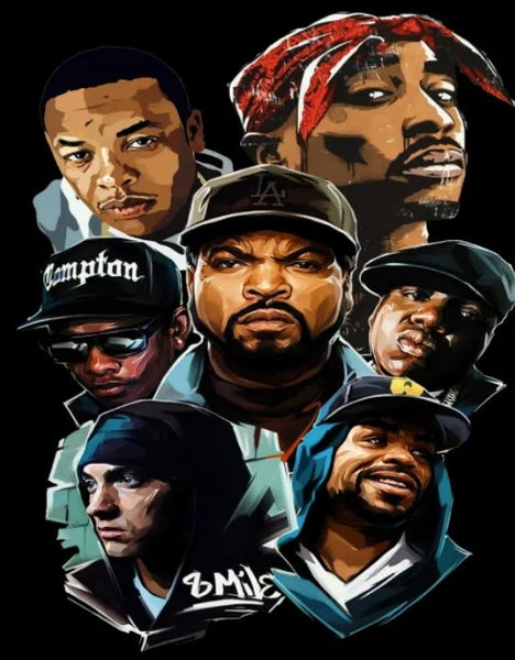 Touteladeco / Tableau Art / Musique / Hip Hop / RAP / Décoration Murale / Décoration de maison / Moderne