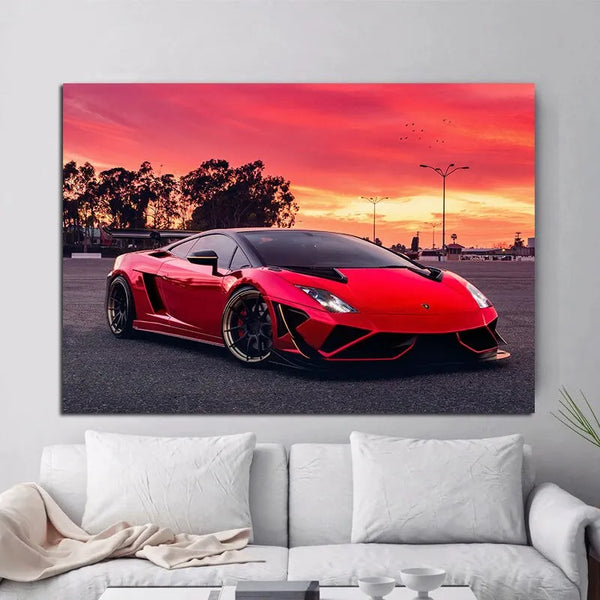 Touteladeco / Tableau Art / Voiture / Lamborghini / Décoration Murale / Décoration de maison / Moderne