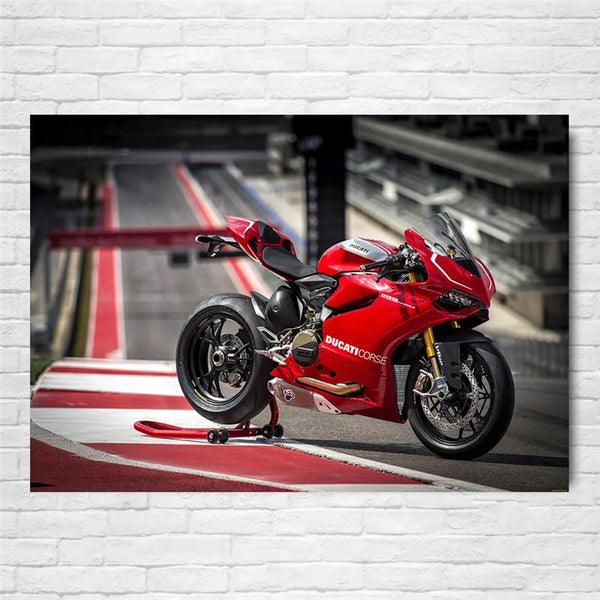 Touteladeco / Tableau Art / Moto / Ducati / Décoration Murale / Décoration de maison / Moderne
