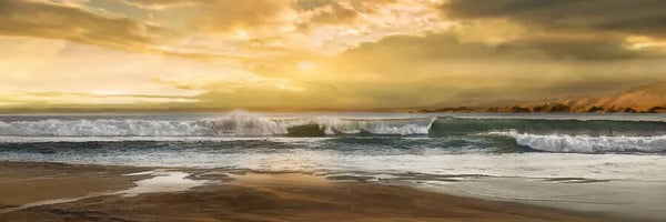 Touteladeco / Tableau Art / Paysage / Plage / Mer / Coucher de Soleil / Décoration Murale / Décoration de maison / Moderne