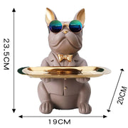 figurine / bouledogue / résine / cadeau / clé / design / statue