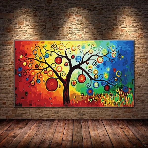 Touteladeco / Tableau Art / Abstrait / Arbre de vie / Décoration Murale / Décoration de maison / Moderne