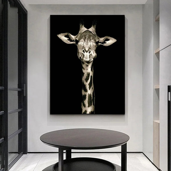 Touteladeco / Tableau Pop Art / Animaux / Girafe / Décoration Murale / Décoration de maison / Moderne