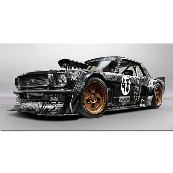 Touteladeco / Tableau Art / Voiture / Ford Mustang RTR / Décoration Murale / Décoration de maison / Moderne