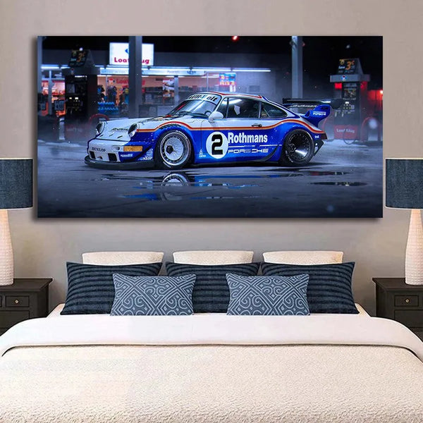 Touteladeco / Tableau Art / Voiture / Supercar Porsche / Décoration Murale / Décoration de maison / Moderne
