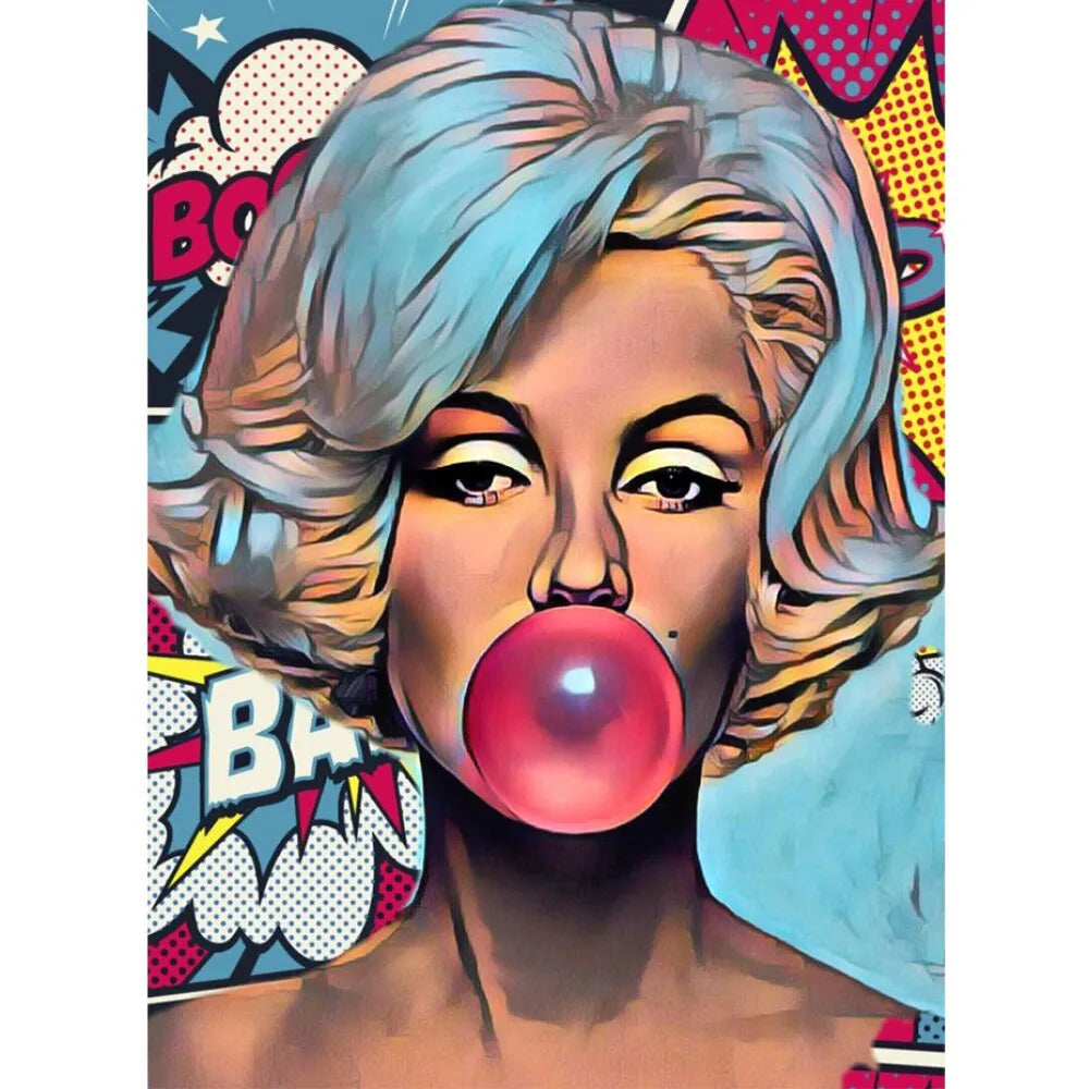 Touteladeco / Tableau Pop Art / Glamour / Marilyn Monroe / Décoration Murale / Décoration de maison / Moderne