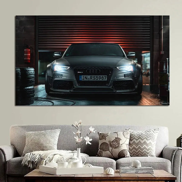 Touteladeco / Tableau Art / Voiture / Audi RS5 / Décoration Murale / Décoration de maison / Moderne