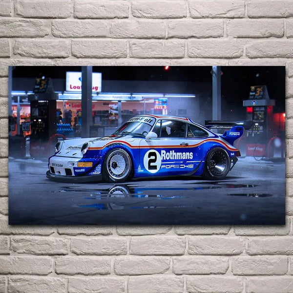 Touteladeco / Tableau Art / Voiture / Supercar Porsche / Décoration Murale / Décoration de maison / Moderne