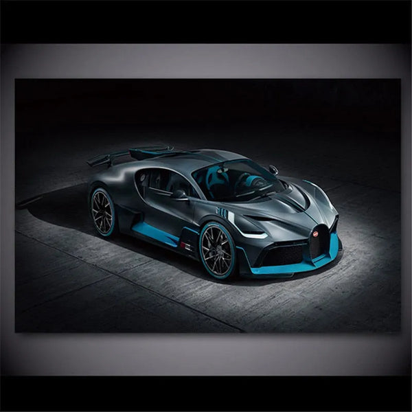 Touteladeco / Tableau Art / Voiture / Bugatti Chiron S / Décoration Murale / Décoration de maison / Moderne