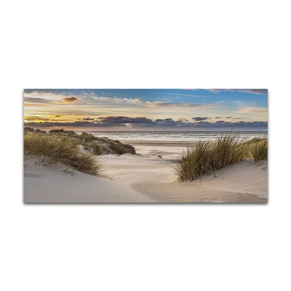 Touteladeco / Tableau Art / Paysage / Plage / Mer / Sable / Décoration Murale / Décoration de maison / Moderne