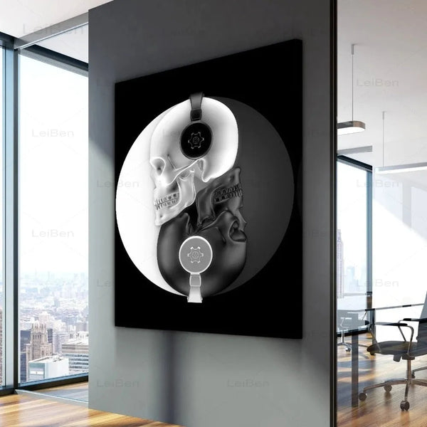 Toile - Pop Art - Crane - Ying-Yang