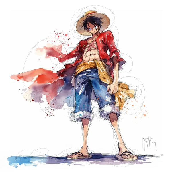 Touteladeco / Toile / Tableau / Manga / Anime / Decoration / Cadeau / Anniversaire / Patrice Murciano / Luffy / One Piece / Decoration Chambre