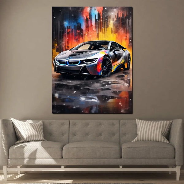 touteladeco / Toile / Tableau / Design / Decoration / Voiture / Sport / Audi / Graffiti / Salon / Cadeau / Bmw