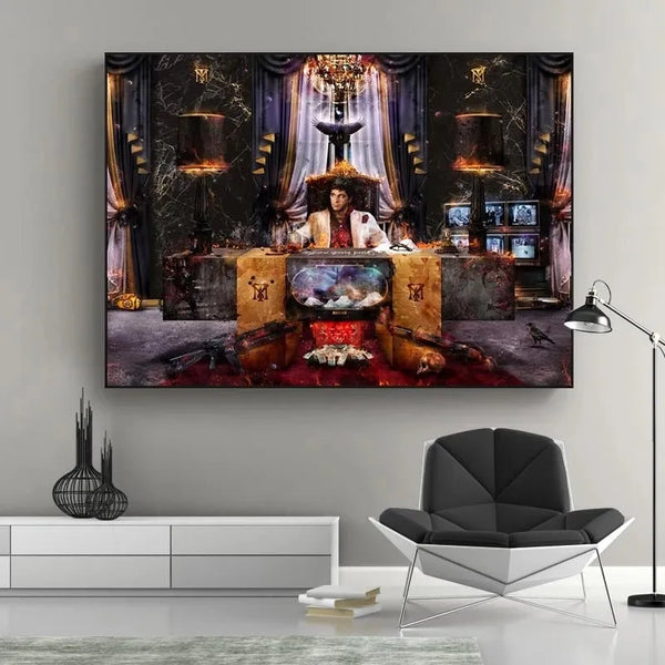 toile / film / tony Montana / scarface / decoration / toile / tableau