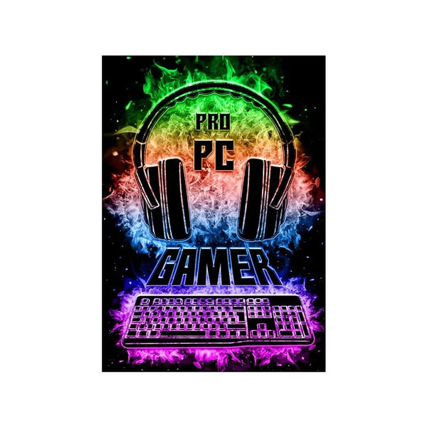 Tableau Gamer Sur Toile 30x50 Cm X2 - Décor Mural Gaming, Jeux Vidéo - Pour Chambre, Bureau - Sans Cadre - Impression Couleur Vive - 12