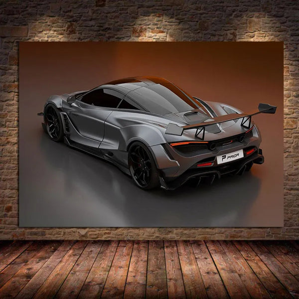 Touteladeco / Tableau Art / Voiture / Supercar / Mc Laren / Décoration Murale / Décoration de maison / Moderne