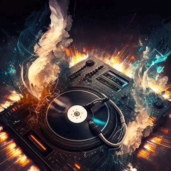 touteladeco / toile / tableaux / clubbing / DJ / platines / vinyles / decoration