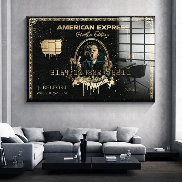 Touteladeco / Tableau Art / Films / Loup De Wall Street / Jordan Belfort / American Express / Décoration Murale / Décoration de maison / Moderne