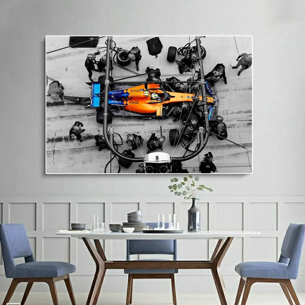Touteladeco / Tableau Art / Formule 1 / Ferrari / Mercedes / Red Bull / Décoration Murale / Décoration de maison / Moderne