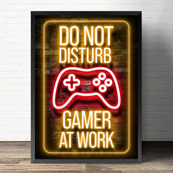 Touteladeco / Tableau / Toile / GAMING / GEEK / Décoration Murale / Moderne