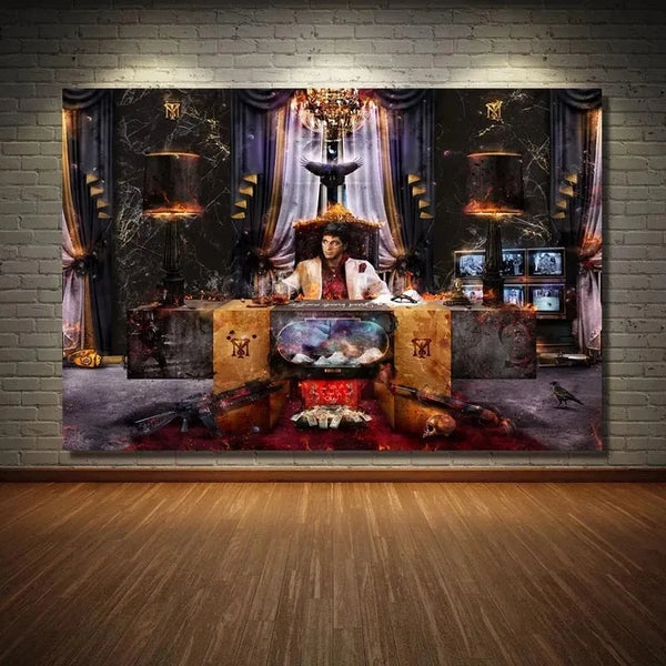 toile / film / tony Montana / scarface / decoration / toile / tableau