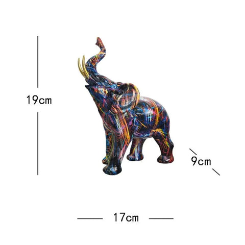 figurine / elephant / nordique / graffiti / decoration / design / résine / collection