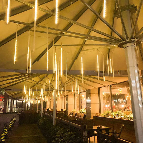 Noël / Guirlande pluie de météores à LED pour noël et nouvel an, décorations d'extérieur pour la maison.