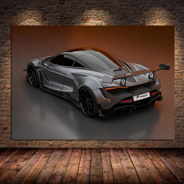 Touteladeco / Tableau Art / Voiture / Supercar / Mc Laren / Décoration Murale / Décoration de maison / Moderne